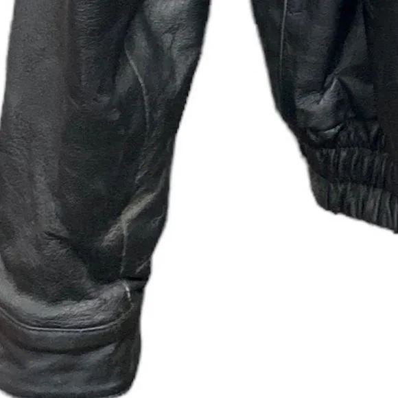 Michael Michelle Black Leather Bomber